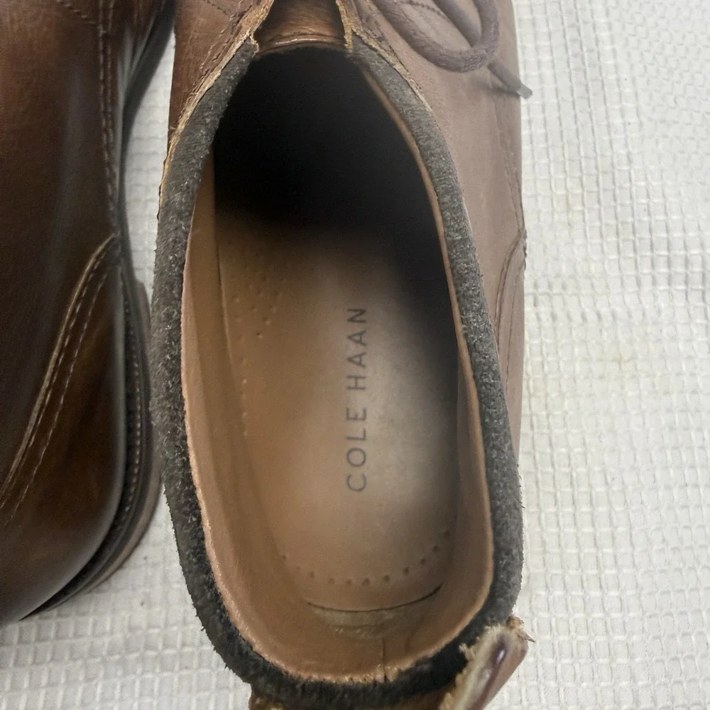 Cole Haan Ogden Stitch Chukka II Mens Brown‎ Leather Boots 10.5M Shoes Ankle